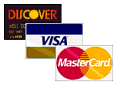 We accept MasterCard and Visa
